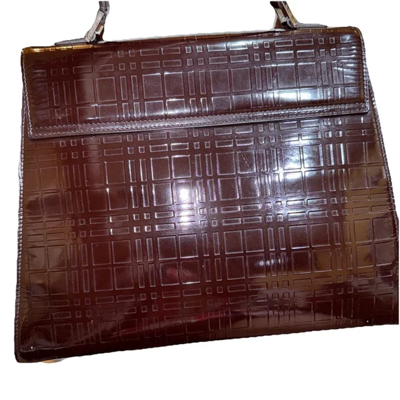 Burberry Nova Check Patent Leather Top Handle Bag - Picture 13 of 16